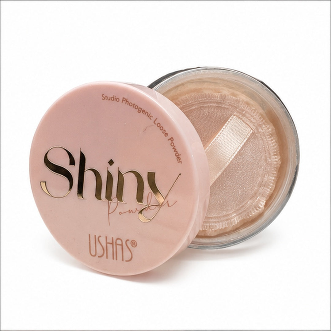 Polvo Suelto Fijación Traslúcido y Beige Shiny Ushas - variante Beige