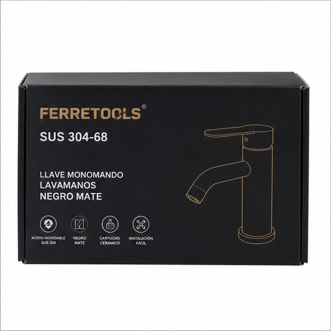Llave Monomando Lavatorio Negro Mate - vista 3 del producto