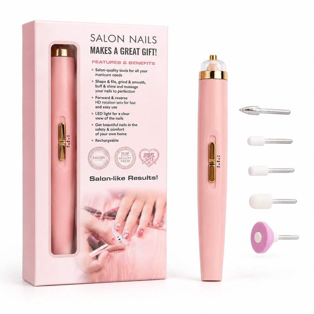 Torno Pulidor de Uñas Recargable con 5 Fresas Rosa - vista 3 del producto