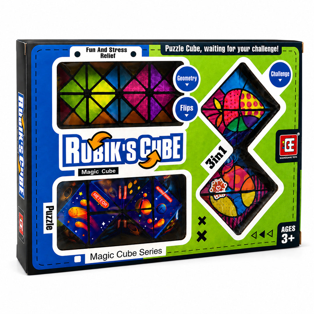 Set de cubos Rubik 3 en 1 Magic Cube Puzzle - vista 3 del producto