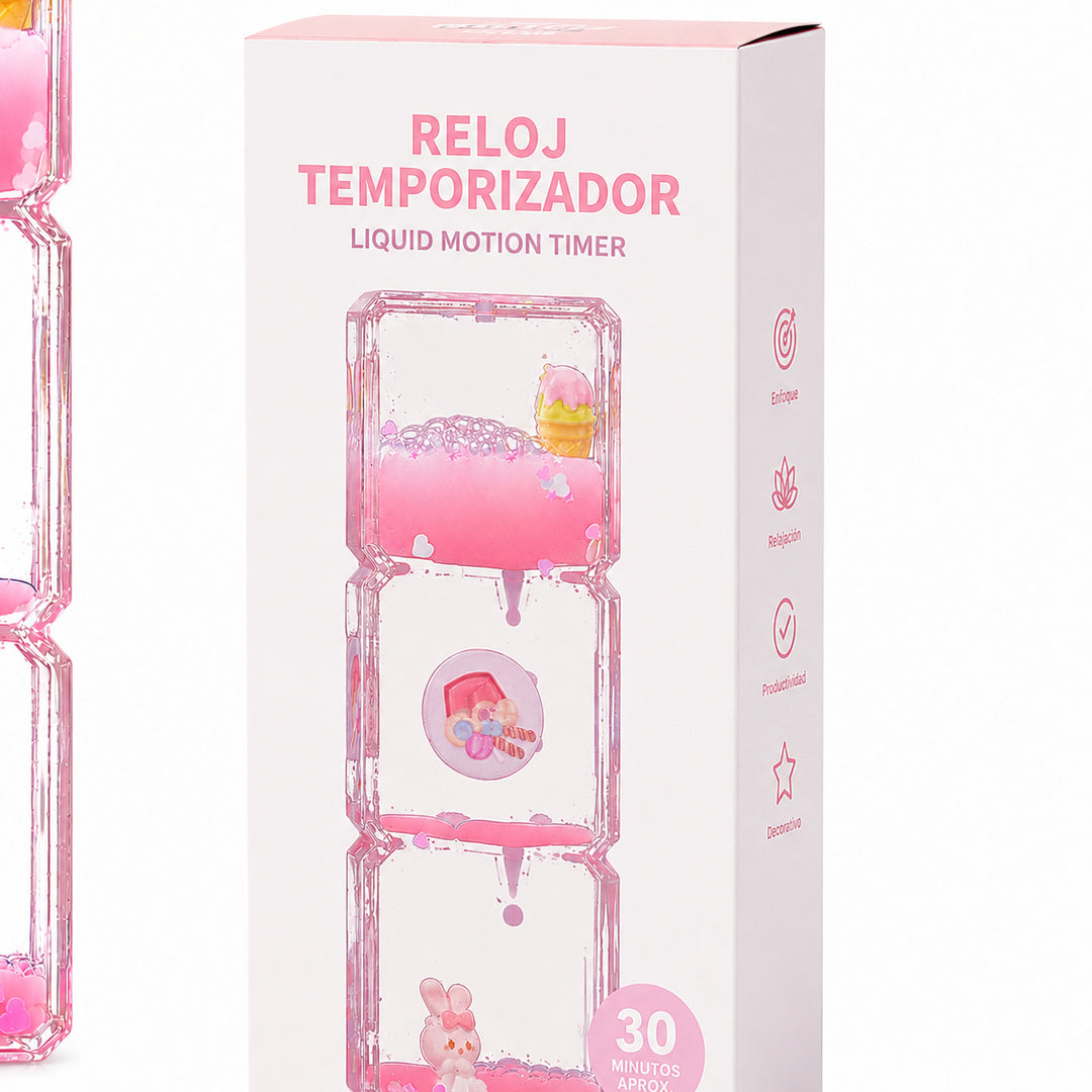 Temporizador sensorial de burbujas líquido color Rosa - vista 3 del producto