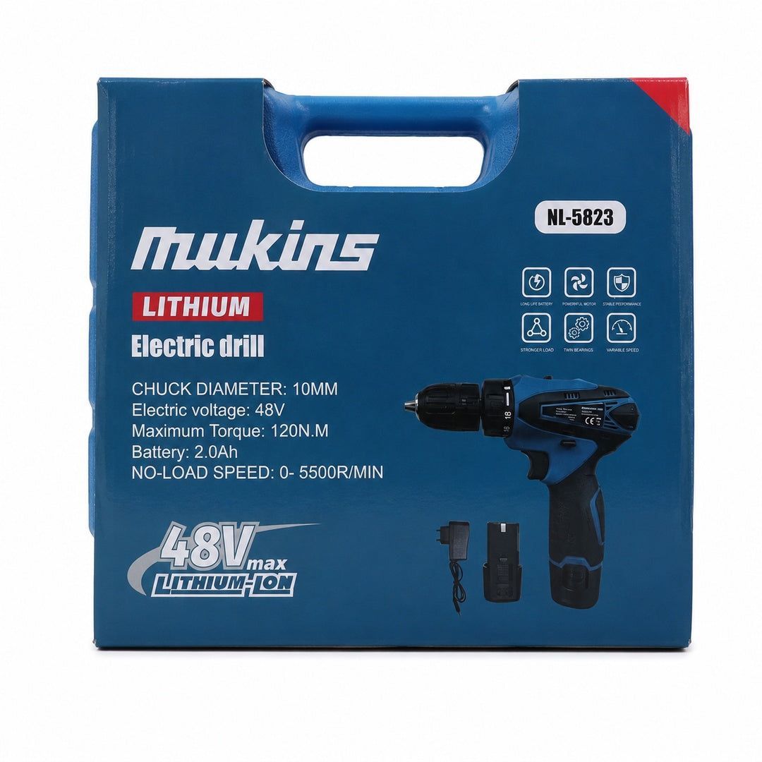 Taladro Inalambrico Azul C/Accesorios Mukins 09170 - vista 3 del producto
