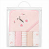 Set De Toalla Con Capucha Bebés Y Toallitas Multiuso Niñas