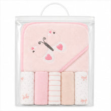 Set De Toalla Con Capucha Bebés Y Toallitas Multiuso Niñas - vista 4 del producto