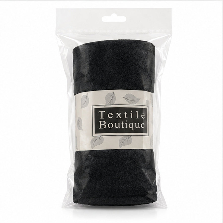 Toalla de microfibra Textile Boutique color Negro - detalle del producto