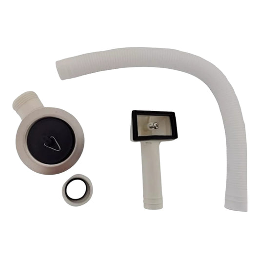 Desague Plastico Lavaplatos 1 1/2 Ctubo Rebalse Color Blanco