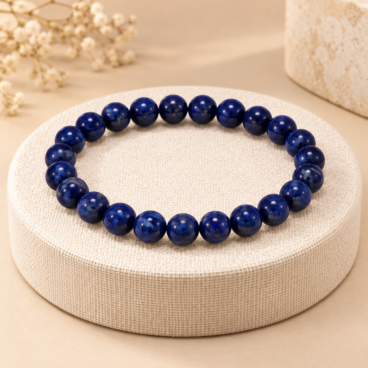Pulsera De Lapislázuli Original Piedras Naturales