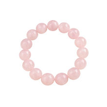 Pulsera De Cuarzo Rosa Natural 16 Cm