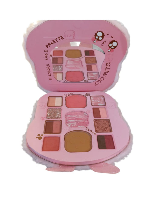 Paleta De Sombras De Felpa Peluche Muñecas Rosa