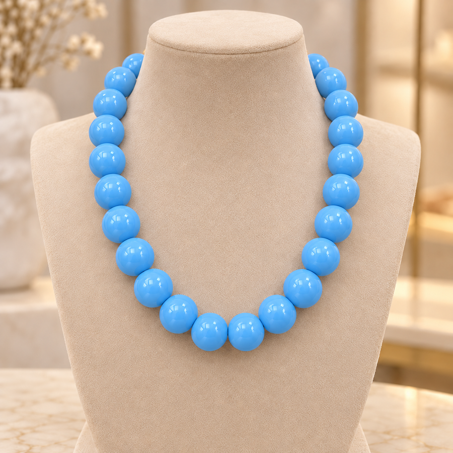 Collar Chicle Sky Candy – Celeste Brillante