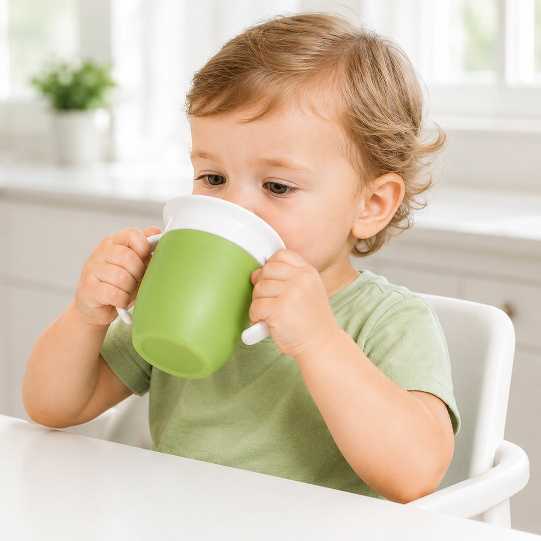 Vaso 360 antiderrame Magic Cup color verde - detalle del producto