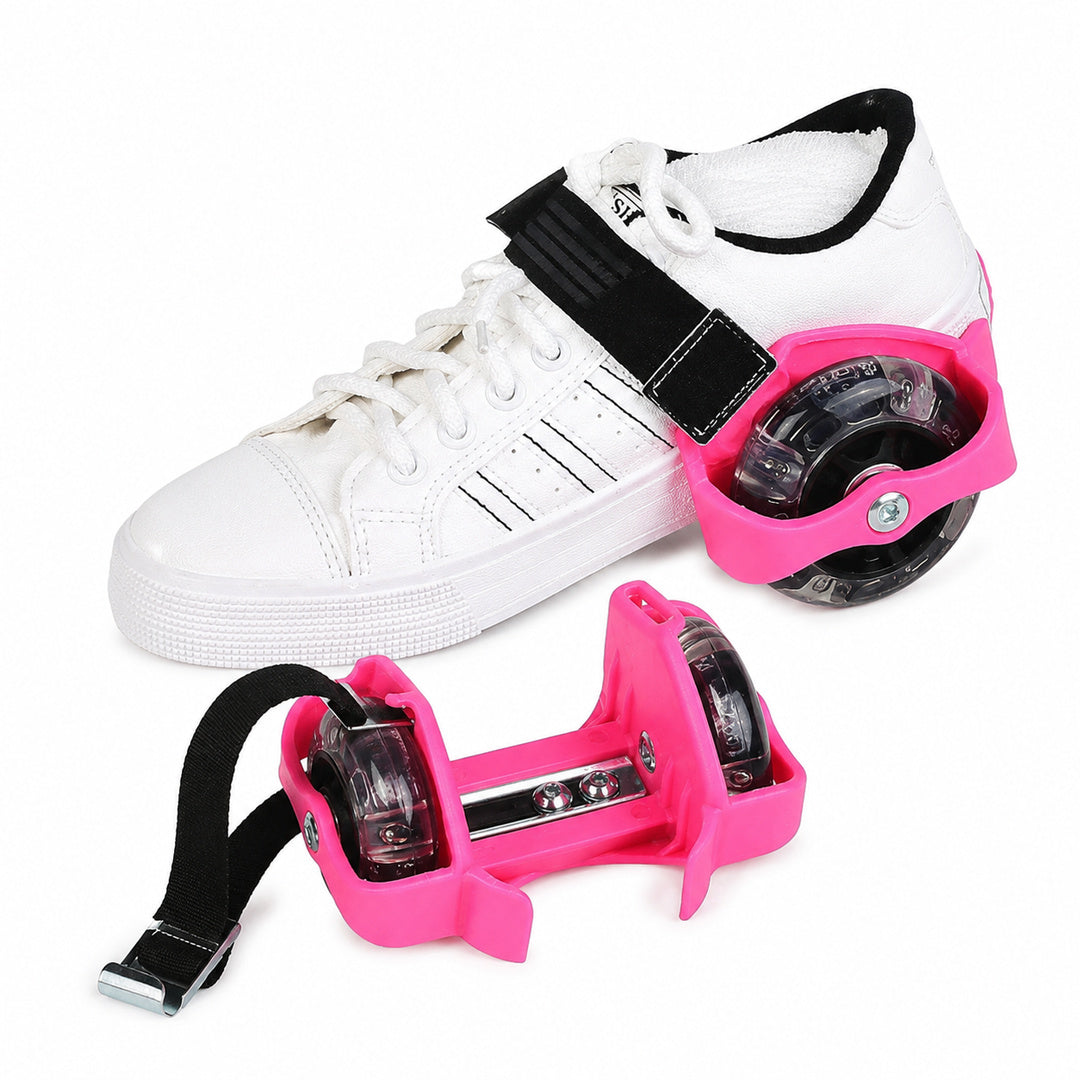 Patines Ajustable Con Luces Led Para Zapatillas - variante NARANJA