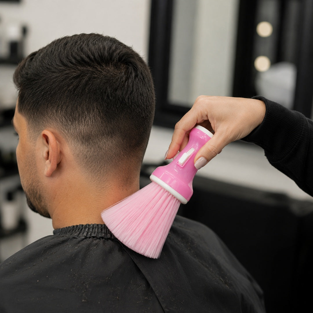 Bota Pelo Con Talquera Color Rosa Barberia y Peluqueria - vista 4 del producto