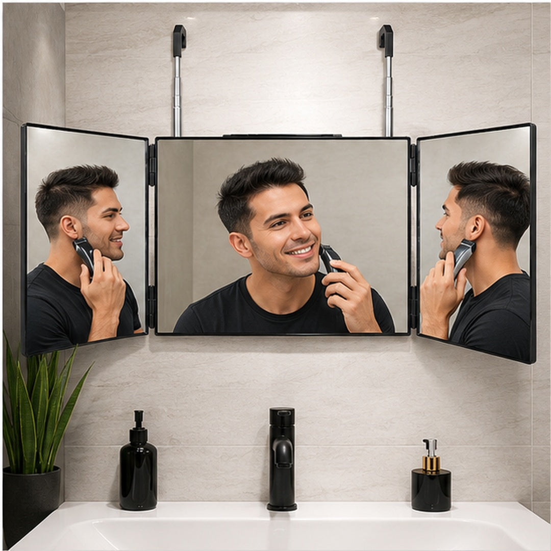 Espejo Triple Para Autocorte De Tres Caras Barbería - vista 4 del producto