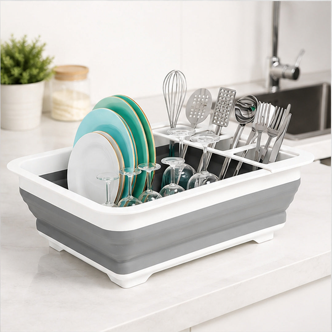 Secaplatos Silicona Plegable Lhua Blanco Multiusos Para Cocina - imagen principal