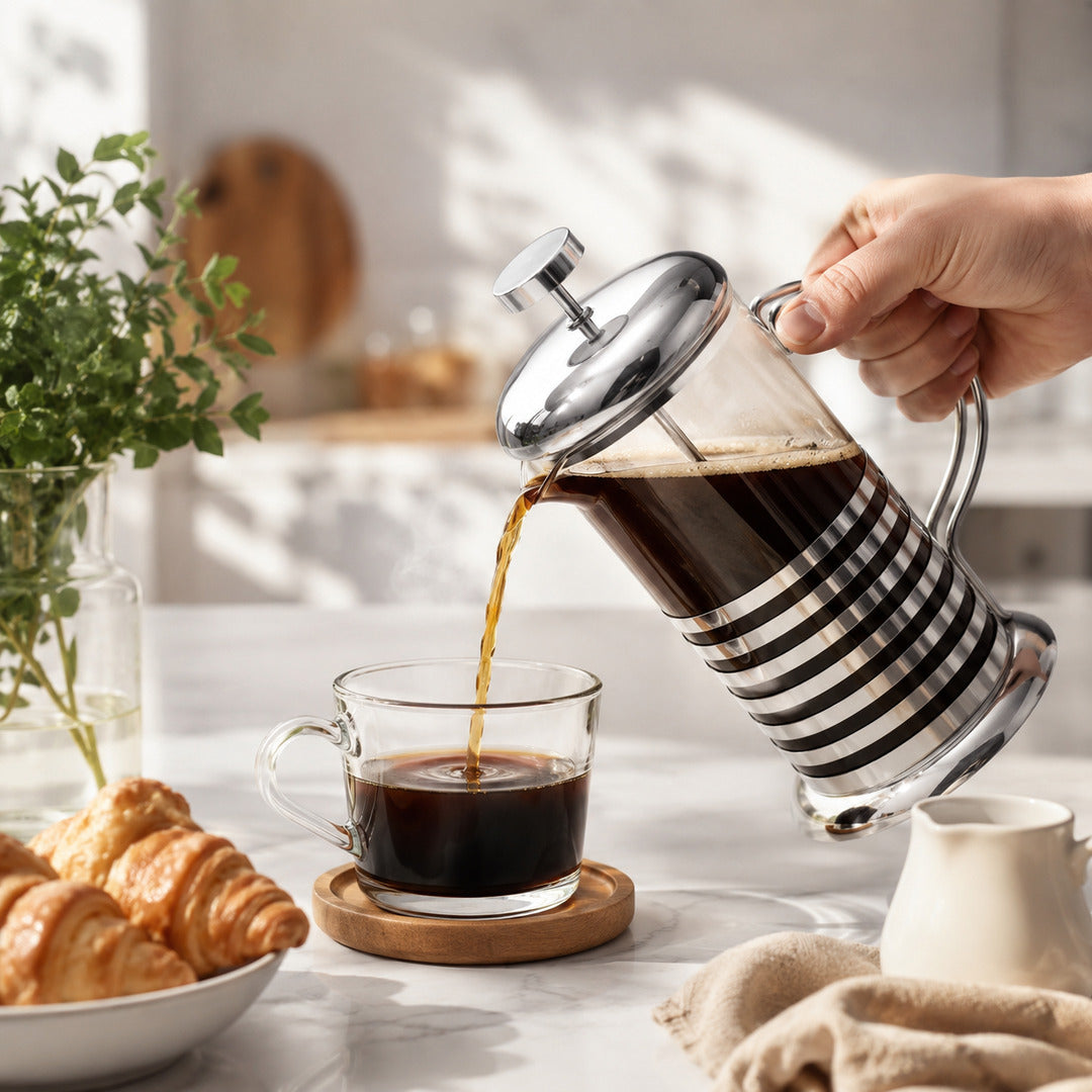 Prensa Francesa Cafetera Tetera de Vidrio 600ml - vista 4 del producto