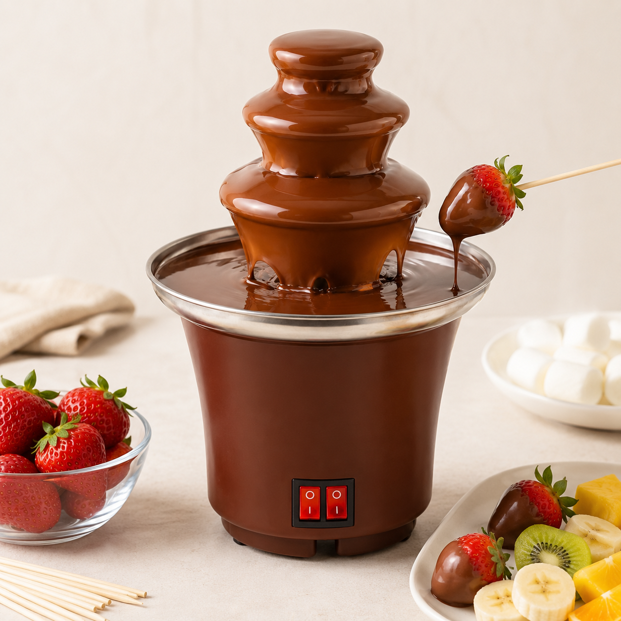 Mini Fuente Cascada De Chocolate Para Decoración De Mesa - vista 4 del producto