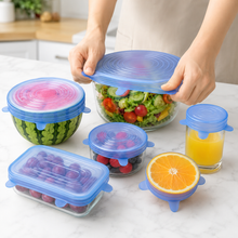 Set 6 Tapas De Silicona Adaptable Para Alimentos - vista 4 del producto