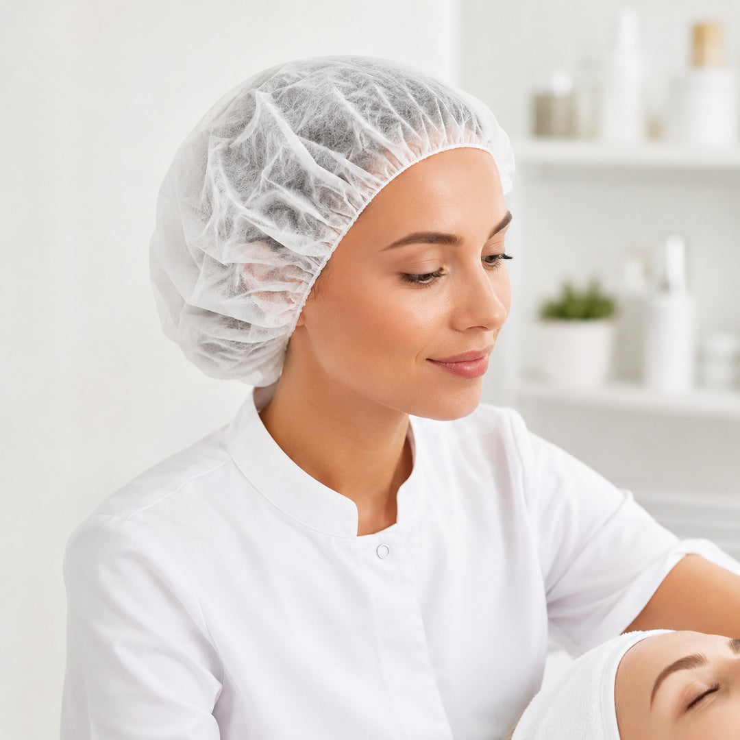Cofia Gorro Desechable 100 Unidades Color Blanco - vista 4 del producto