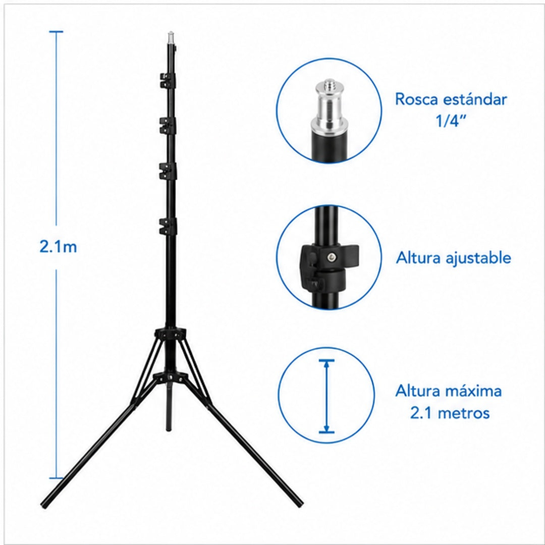 Aro Luz Led Profesional LJJ-45 45 cm Trípode 2.1 m - vista 4 del producto