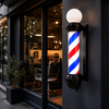 Poste De Barbería Grande Barber Pole Con Esfera De Luz 88cm