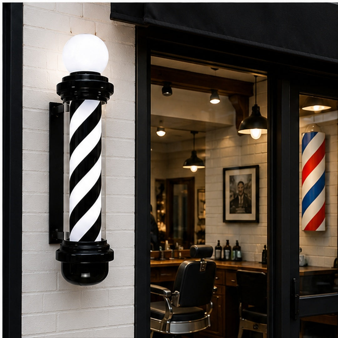 Poler Iluminado de Barberia Color Negro - vista 4 del producto