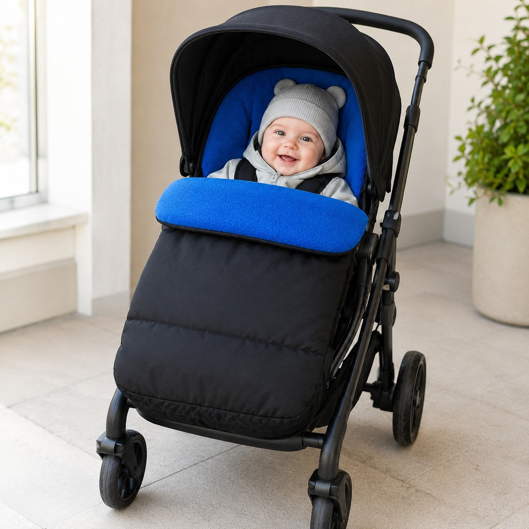 Saco térmico impermeable para coche de bebé color negro con azul - vista 4 del producto