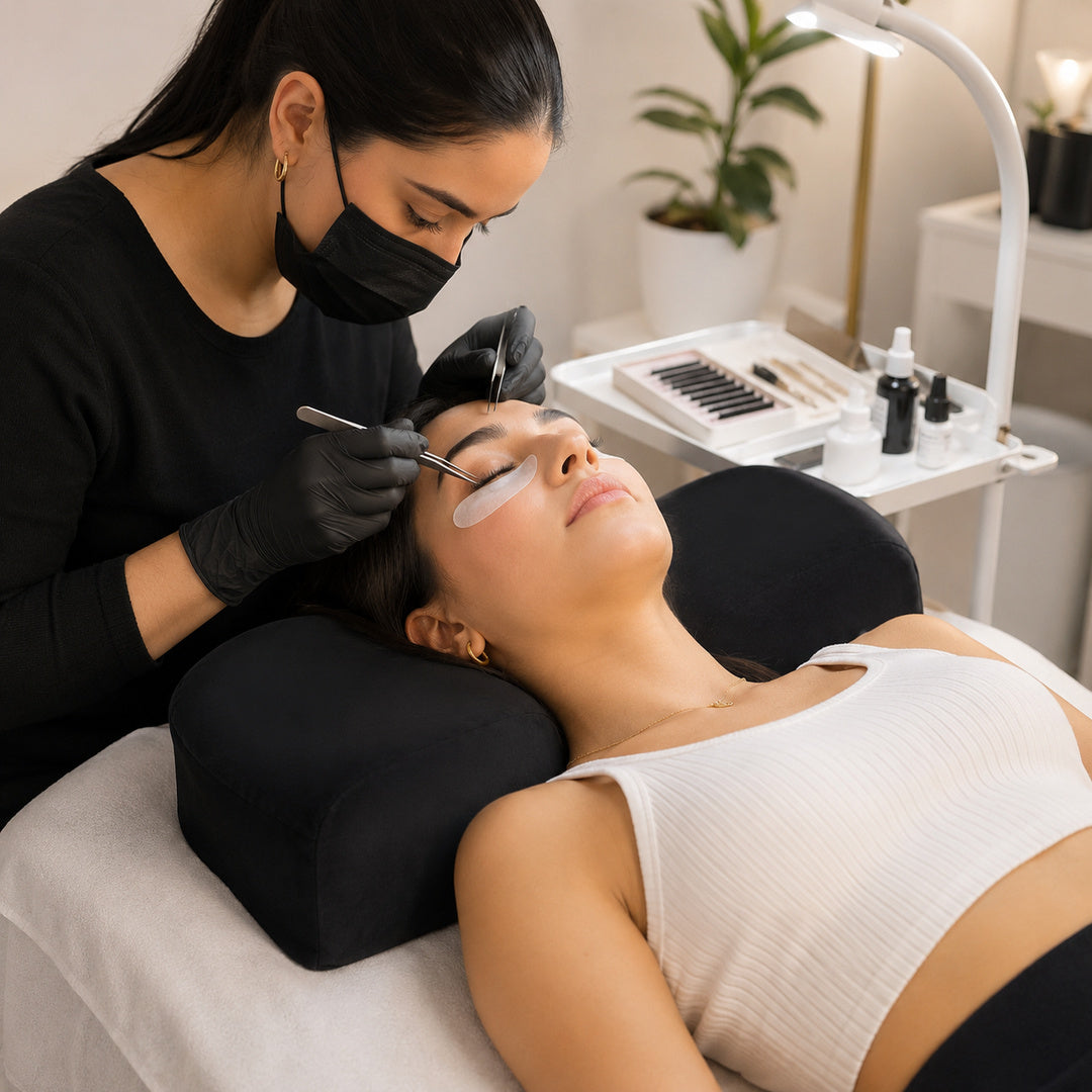 Cojín ergonómico para extensiones de pestañas negro - vista 4 del producto