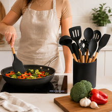 Set de utensilios de silicona 12 piezas color Negro - vista 4 del producto