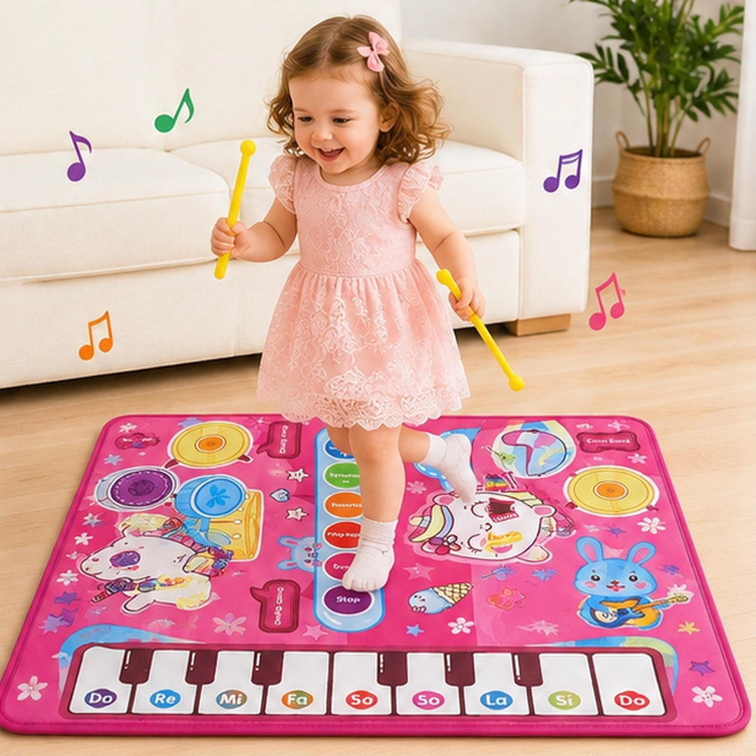 Alfombra Musical 2 en 1 Music Carpet 80cmX50cm Rosa - detalle del producto