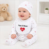 Set Ajuar Bebé 8 Piezas Algodón Blanco Mama Y Papa