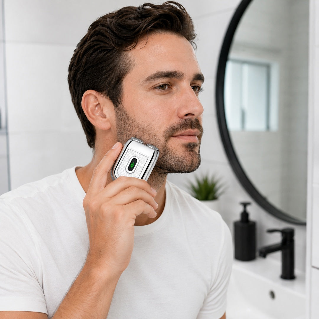 Afeitadora Kemei Mini Km-C40 Recargable Shaver Plateado - vista 4 del producto
