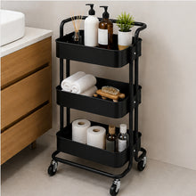 Carrito metálico de peluquería color negro - vista 4 del producto