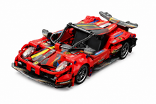 Auto Deportivo Armable A Cuerda Escala 1:18 Bloques 426 Pcs Rojo