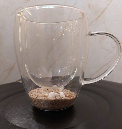 Taza Para Café Té Doble Fondo Diseño Arena del Mar