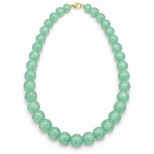 Collar De Piedra Natural Aventurina Verde Y Cuarzo Fortuna