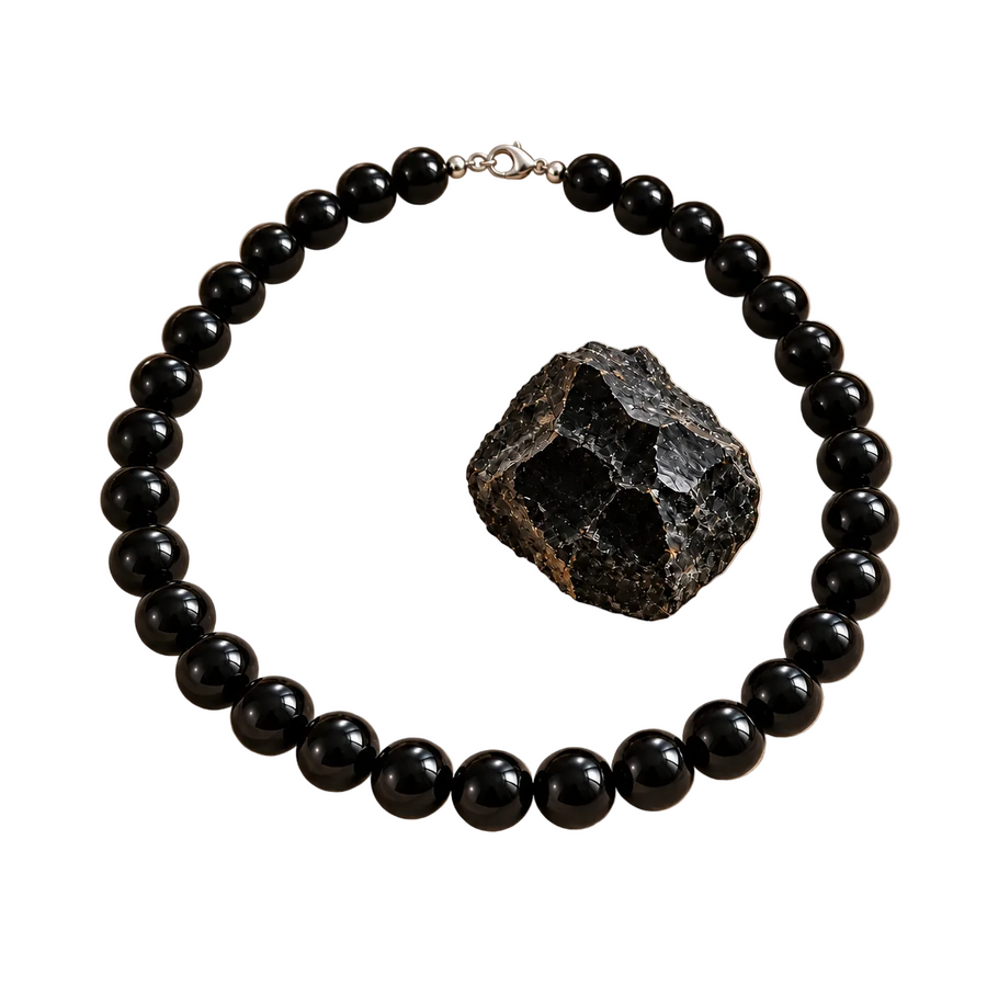 Collar Con Piedras Naturales Ónix