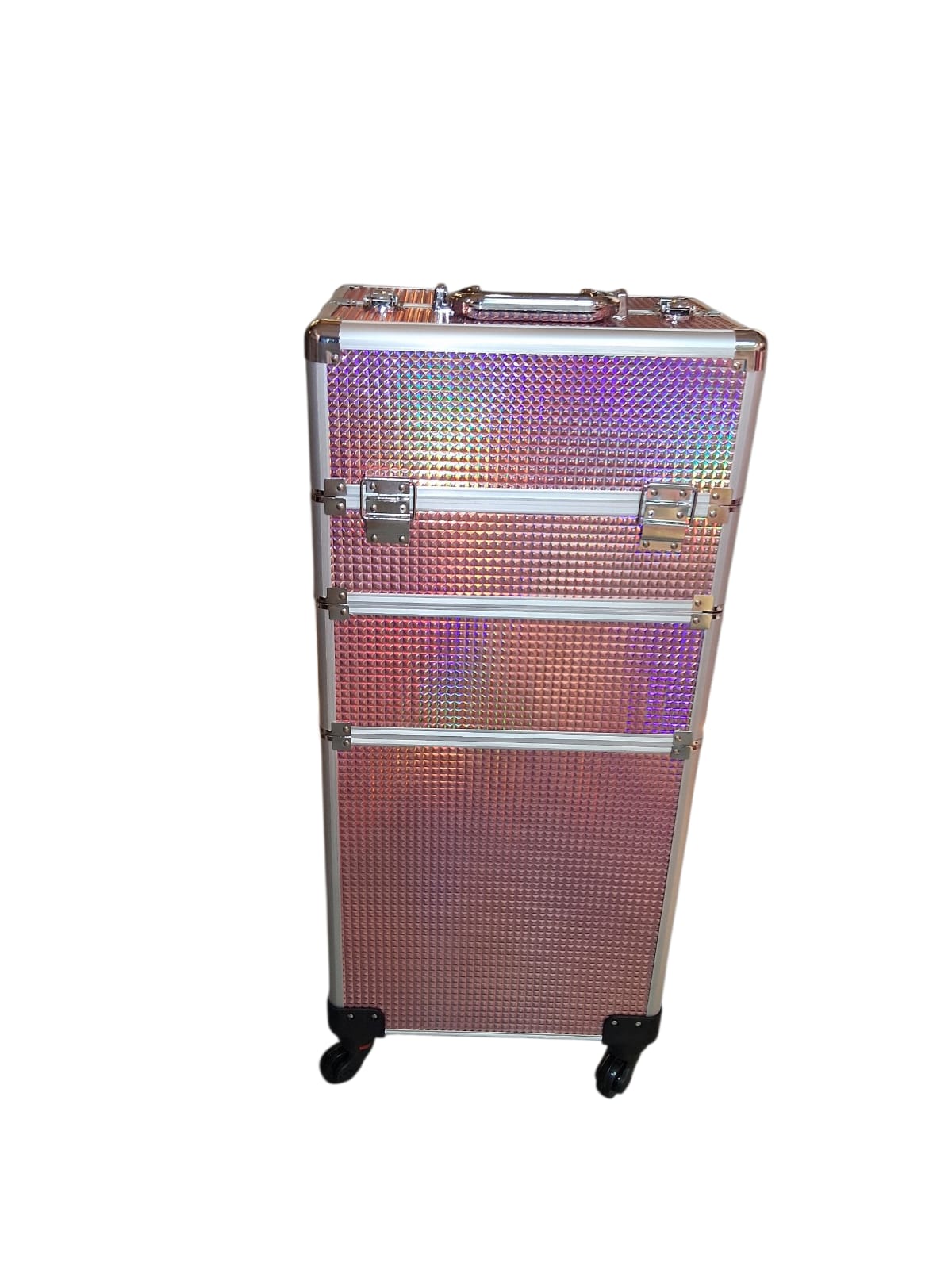 Maleta De Maquillaje Multicapa Rosa Tornasol