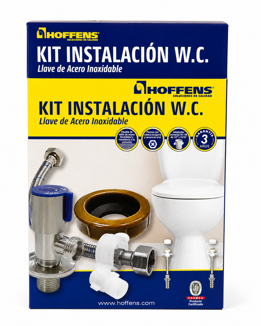 Kit De Instalacion Wc Llave Angular Completo