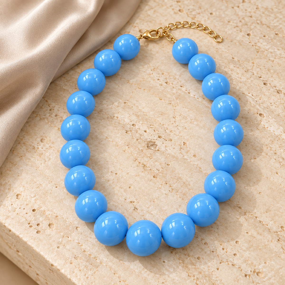 Collar Chicle Sky Candy – Celeste Brillante