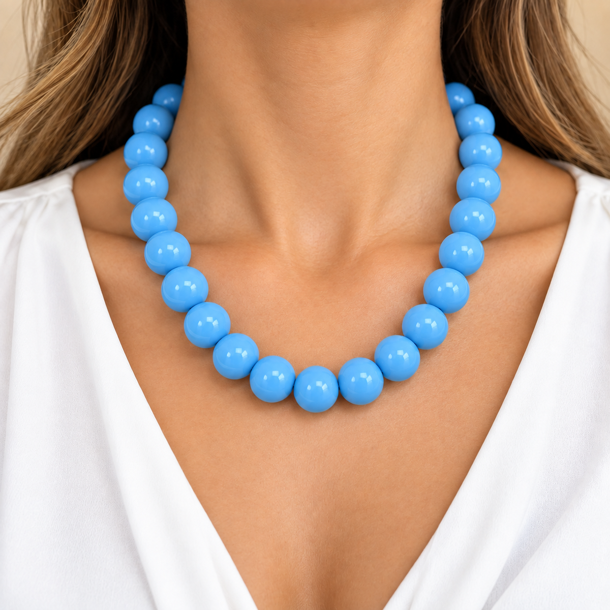 Collar Chicle Sky Candy – Celeste Brillante