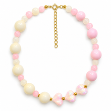 Collar Chicle Candy Love Rosa Pastel Y Corazones Nacarados