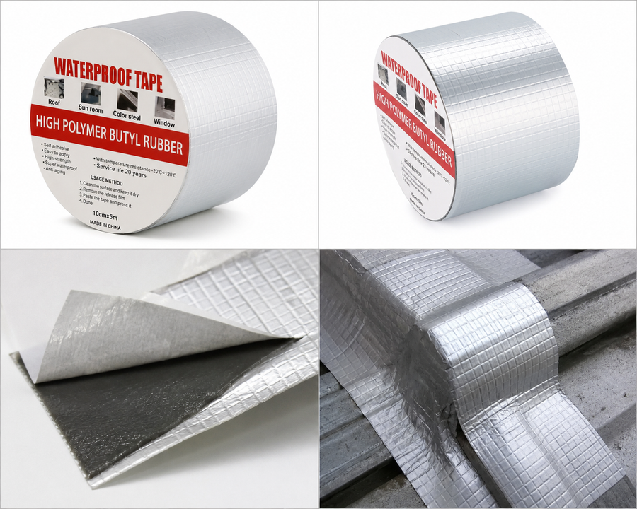 Cinta Adhesiva Impermeable 10cm x 5m Reparación Goteras