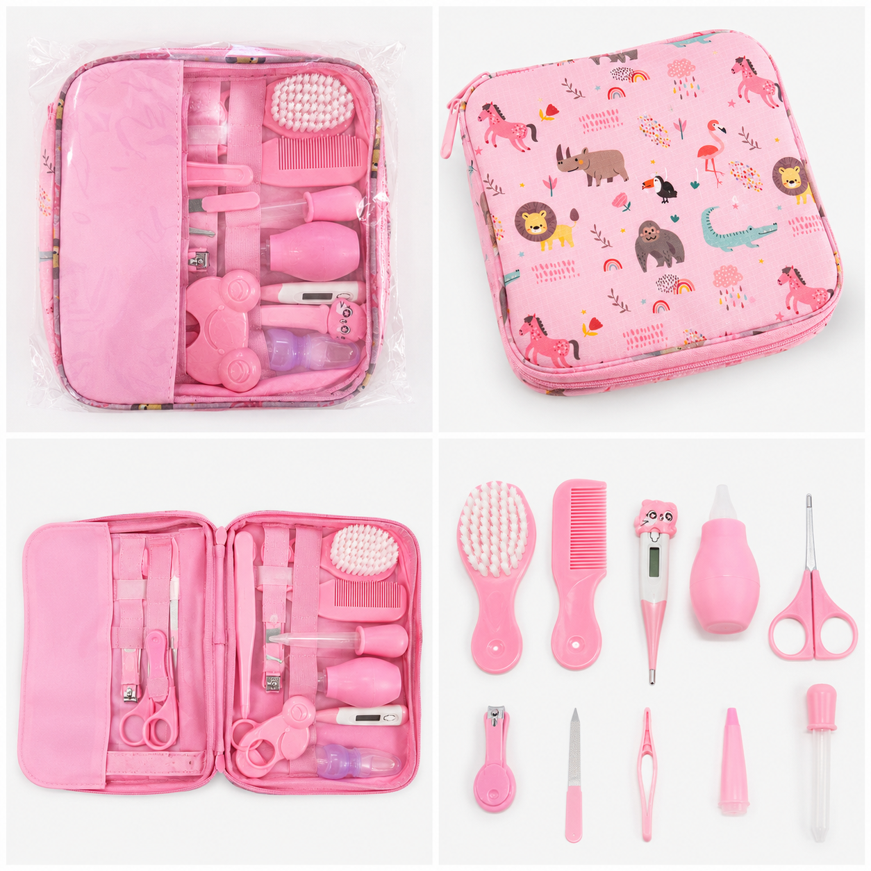 Kit De Cuidado E Higiene Para Bebés Recién Nacidos 13 Piezas Rosa - vista 3 del producto
