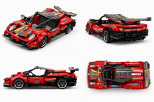 Auto Deportivo Armable A Cuerda Escala 1:18 Bloques 426 Pcs Rojo