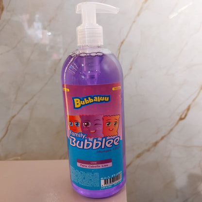 Shampoo y Acondicionador Bubblee Kids Uva Cabello Liso Bubbaluu