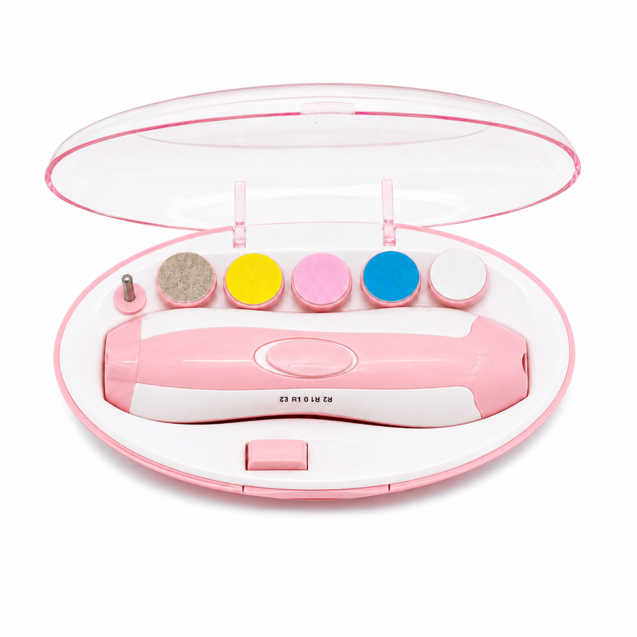 Lima De Uñas A Pilas Para Bebé Juego De 6 Piezas - Rosa