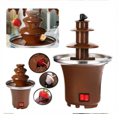 Mini Fuente Cascada De Chocolate Para Decoración De Mesa