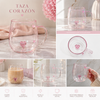 Taza De Vidrio Transparente Con Corazon 3D 380 Ml