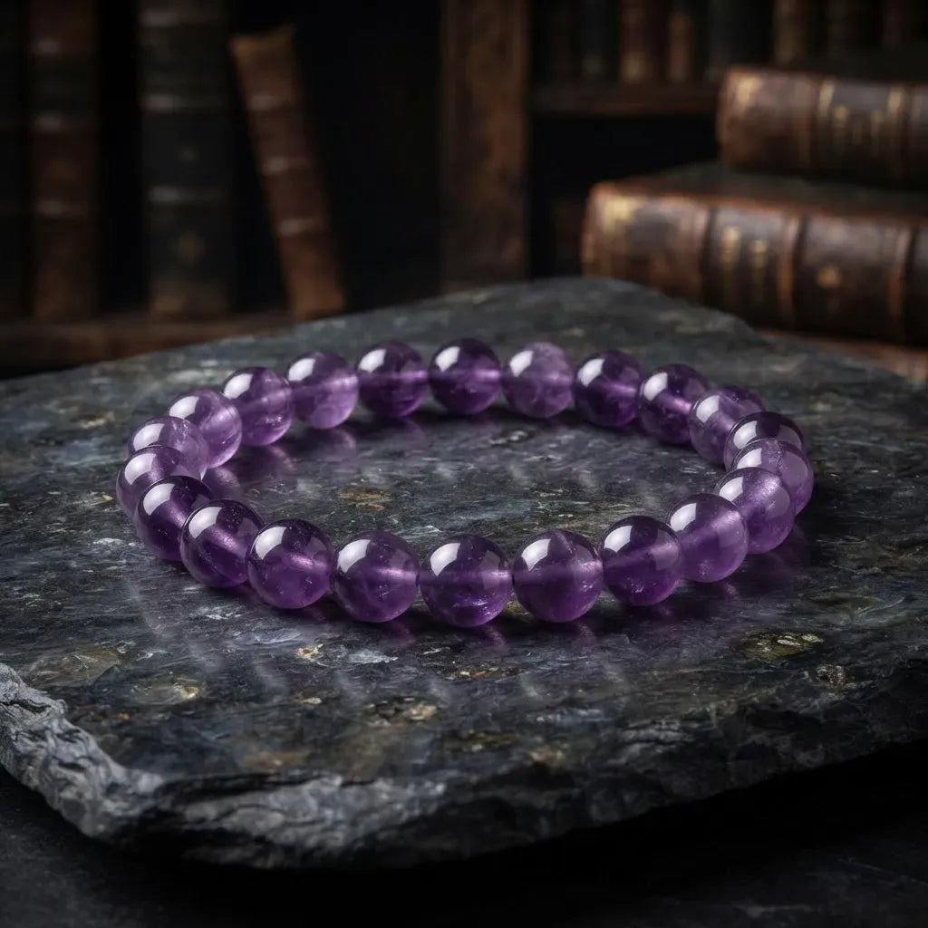 Pulsera De Piedra Natural Amatista